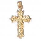 14K GOLD RELIGIOUS CHARM - CROSS #7984