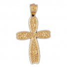 14K GOLD RELIGIOUS CHARM - CROSS #7977