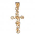 14K GOLD RELIGIOUS CHARM - CROSS #7956