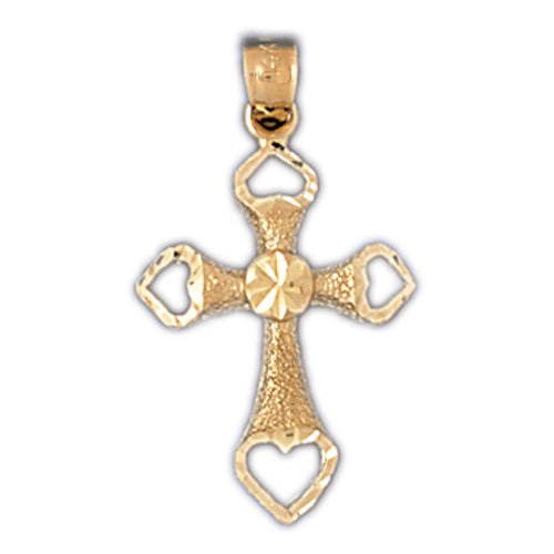 14K GOLD RELIGIOUS CHARM CROSS 7937