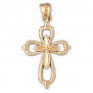 14K GOLD RELIGIOUS CHARM - CROSS #7935