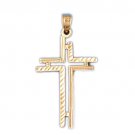 14K GOLD RELIGIOUS CHARM - CROSS #7931