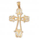 14K GOLD RELIGIOUS CHARM - CROSS #7925