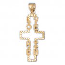 14K GOLD RELIGIOUS CHARM - CROSS #7914