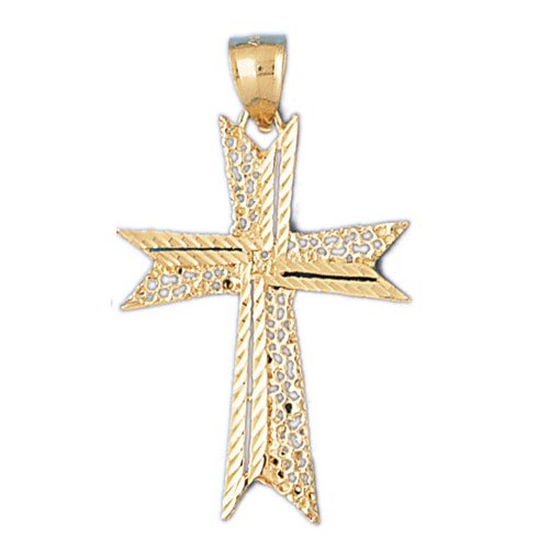 14K GOLD RELIGIOUS CHARM CROSS 7859