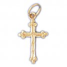 14K GOLD RELIGIOUS CHARM - SMALL CROSS #8357