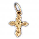14K GOLD RELIGIOUS CHARM - SMALL CROSS #8350
