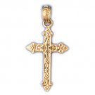 14K GOLD RELIGIOUS CHARM - SMALL CROSS #8334