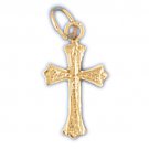 14K GOLD RELIGIOUS CHARM - SMALL CROSS #8329