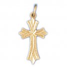 14K GOLD RELIGIOUS CHARM - SMALL CROSS #8328
