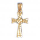 14K GOLD RELIGIOUS CHARM - SMALL CROSS #8299