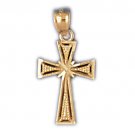 14K GOLD RELIGIOUS CHARM - SMALL CROSS #8298