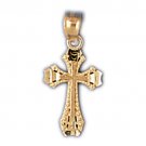 14K GOLD RELIGIOUS CHARM - SMALL CROSS #8297