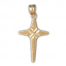 14K GOLD RELIGIOUS CHARM - SMALL CROSS #8296