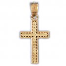 14K GOLD RELIGIOUS CHARM - SMALL CROSS #8294