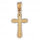 14K GOLD RELIGIOUS CHARM - SMALL CROSS #8293