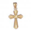 14K GOLD RELIGIOUS CHARM - SMALL CROSS #8291
