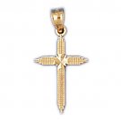 14K GOLD RELIGIOUS CHARM - SMALL CROSS #8288