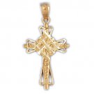 14K GOLD RELIGIOUS CHARM - SMALL CROSS #8283