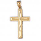 14K GOLD RELIGIOUS CHARM - SMALL CROSS #8278