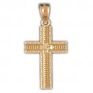 14K GOLD RELIGIOUS CHARM - SMALL CROSS #8276