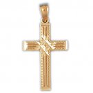 14K GOLD RELIGIOUS CHARM - SMALL CROSS #8275
