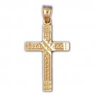 14K GOLD RELIGIOUS CHARM - SMALL CROSS #8272