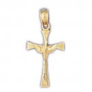14K GOLD RELIGIOUS CHARM - SMALL CROSS #8265