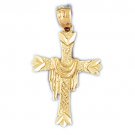 14K GOLD RELIGIOUS CHARM - SMALL CROSS #8258