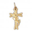 14K GOLD RELIGIOUS CHARM - SMALL CROSS #8255
