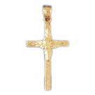 14K GOLD RELIGIOUS CHARM - SMALL CROSS #8254