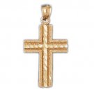 14K GOLD RELIGIOUS CHARM - SMALL CROSS #8222