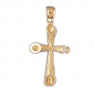 14K GOLD RELIGIOUS CHARM - SMALL CROSS #8211