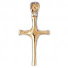 14K GOLD RELIGIOUS CHARM - SMALL CROSS #8203