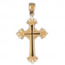 14K GOLD RELIGIOUS CHARM - SMALL CROSS #8169
