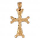 14K GOLD RELIGIOUS CHARM - SMALL CROSS #8157
