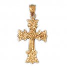 14K GOLD RELIGIOUS CHARM - SMALL CROSS #8151