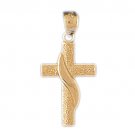 14K GOLD RELIGIOUS CHARM - SMALL CROSS #8148