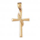 14K GOLD RELIGIOUS CHARM - SMALL CROSS #8147