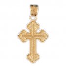14K GOLD RELIGIOUS CHARM - SMALL CROSS #8141