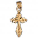 14K GOLD RELIGIOUS CHARM - SMALL CROSS #8114