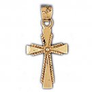 14K GOLD RELIGIOUS CHARM - SMALL CROSS #8113