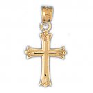 14K GOLD RELIGIOUS CHARM - SMALL CROSS #8112