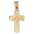 14K GOLD RELIGIOUS CHARM - SMALL CROSS #8109