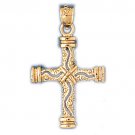 14K GOLD RELIGIOUS CHARM - SMALL CROSS #8101