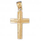 14K GOLD RELIGIOUS CHARM - SMALL CROSS #8069
