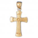 14K GOLD RELIGIOUS CHARM - SMALL CROSS #8066