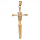 14K GOLD RELIGIOUS CHARM - CRUCIFIX #8577