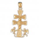 14K GOLD RELIGIOUS CHARM - CRUCIFIX #8548