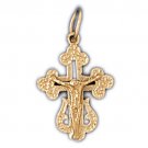 14K GOLD RELIGIOUS CHARM - CRUCIFIX #8539